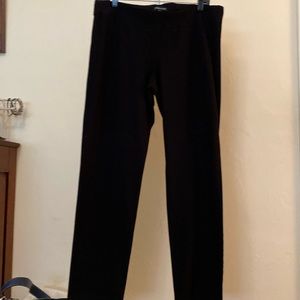 Eileen Fisher washable crepe stretch black pants size Large